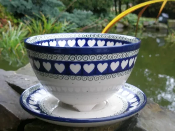 Abtropfschale, 17 x 10,2 cm, White Valentine, BSN J-1053^Bunzlauer Keramik Sale