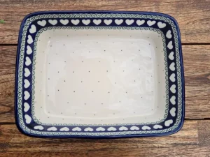 Auflaufform, 25 x 19 x 7 cm, 2000 ml, White Valentine, BSN R-030^Bunzlauer Keramik Sale
