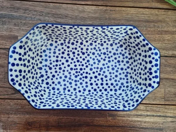 Auflaufform, 36 x 21,5 x 9 cm, 3900 ml, Crazy Dots, BSN A-0378^Bunzlauer Keramik New