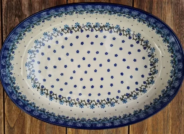 Auflaufform, 35 x 26 x 6,5 cm, 3200 ml, Fleur Delicate, BSN J-1865^Bunzlauer Keramik Outlet