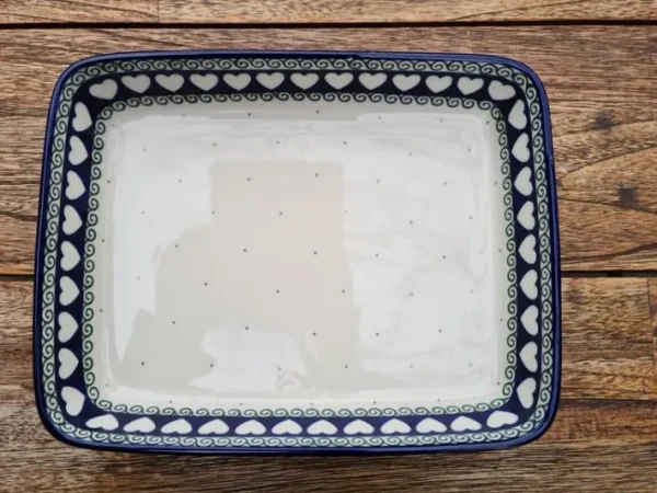 Auflaufform, 25 x 19 x 4 cm, 1500 ml, White Valentine, BSN R-009^Bunzlauer Keramik Outlet