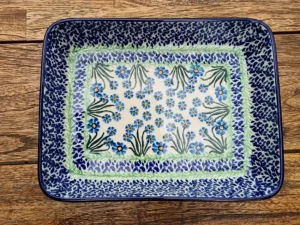 Auflaufform, 25 x 19 x 4 cm, 1500 ml, Forget me not, BSN J-4736^Bunzlauer Keramik Clearance
