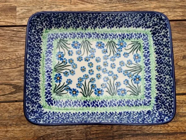 Auflaufform, 25 x 19 x 4 cm, 1500 ml, Forget me not, BSN J-4736^Bunzlauer Keramik Clearance