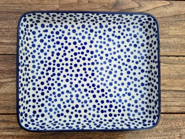Auflaufform groß, 32 x 27 x 4 cm, 2900 ml, Crazy Dots, BSN A-0390^Bunzlauer Keramik New