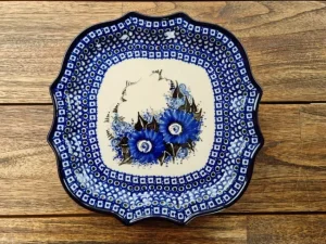 Ausstellungsstück statt 300 Euro - Platte, 26,5 x 26,5 cm, Unikat 2 - BSN 0065^Bunzlauer Keramik Outlet