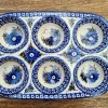 Backform, 29 x 20 x 4 cm, mit 6 Mulden, Unikat 2- Bunzlauer Porzellan - BSN 6433^Bunzlauer Keramik Best