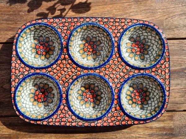 Backform, 29 x 20 x 4 cm, mit 6 Mulden, Unikat 1 - polish pottery - BSN 6434^Bunzlauer Keramik Clearance