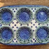Backform, 29x20x4 cm, 6 Mulden, Unikat 58^Bunzlauer Keramik Discount