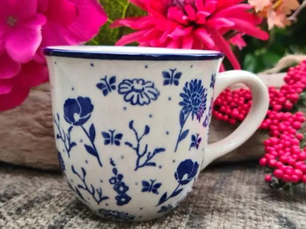 Becher, max.300 ml, Höhe 9 cm, Flower Festival^Bunzlauer Keramik Online