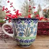 Becher, max.300 ml, Höhe 9 cm, Forget me not, BSN J-1971^Bunzlauer Keramik Online