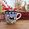 Becher, max.300 ml, Höhe 9 cm, Katze, BSN A-0735^Bunzlauer Keramik Outlet