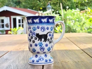 Becher mit Fuss, 250 ml, 12 cm, Katze, BSN A-0079^Bunzlauer Keramik Fashion
