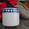 Blumentopf, 11 cm hoch, 13 cm Durchmesser, White Valentine, BSN J-4188^Bunzlauer Keramik Online