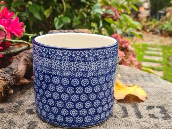 Blumentopf, 11 cm hoch, 13 cm Durchmesser, Lace^Bunzlauer Keramik Sale