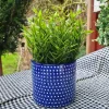 Blumentopf, 11 cm hoch, 13 cm Durchmesser, Unikat 22, BSN J-4200^Bunzlauer Keramik New
