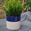 Blumentopf, 11 cm hoch, 13 cm Durchmesser, Unikat 18, BSN J-4199^Bunzlauer Keramik Hot