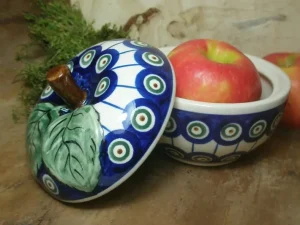 Bratapfelbackform, Antik, alte mit Glasurrissen^Bunzlauer Keramik Outlet