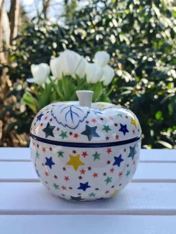 Bratapfelbackform, Ø12cm,12cm, 650 ml, Sterne^Bunzlauer Keramik Clearance