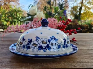 Butterdose & Käseglocke, Lady^Bunzlauer Keramik New