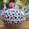 Dose als Ei, 13 x 10 x 10 cm, 500 ml, Crazy Dots, BSN A-0316^Bunzlauer Keramik Discount