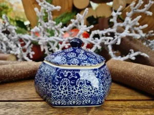 Dose,7,5 cm, Lace^Bunzlauer Keramik Clearance