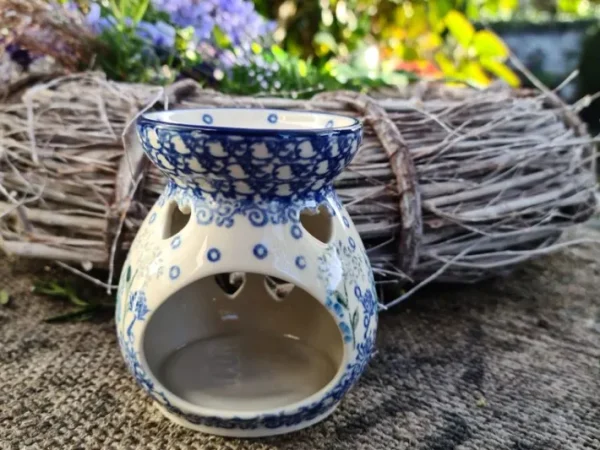 Duftstövchen, Aromalampe, Höhe 9 cm, Floral Party^Bunzlauer Keramik Online