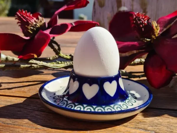 Eierbecherteller, White Valentine, BSN R-032^Bunzlauer Keramik Outlet