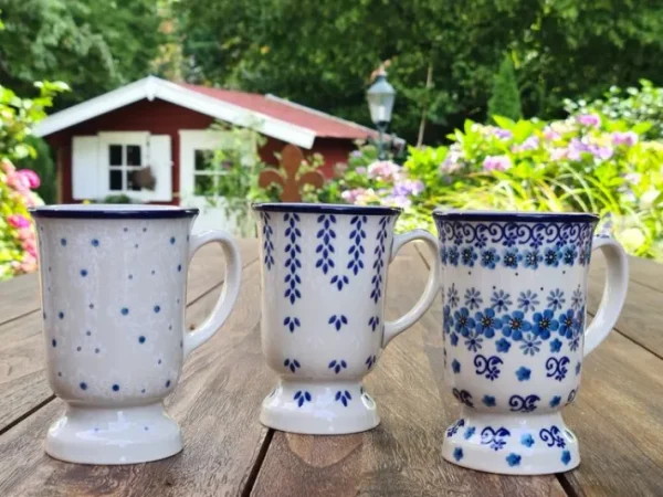 3er Set Becher auf Fuß, 250 ml,12 cm^Bunzlauer Keramik Outlet