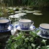 3er Set Tasse / Untertasse, 2. W., Winter, BSN S-012^Bunzlauer Keramik New