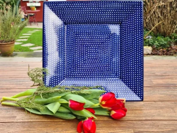 Fürstliche Platte, 39 x 39 cm, Unikat 22 - polacco ceramica - BSN 10714^Bunzlauer Keramik Outlet