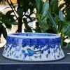 Futternapf für Hund + Katze, Ø18 cm,6 cm, Ivy Vogel blau^Bunzlauer Keramik Clearance