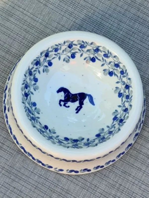 Futternapf für Hund + Katze, Ø18 cm,6 cm, Horse^Bunzlauer Keramik Outlet