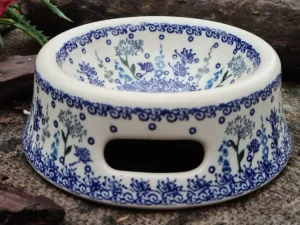 Futternapf für Hund + Katze, Ø18 cm,6 cm, Floral Party^Bunzlauer Keramik Outlet