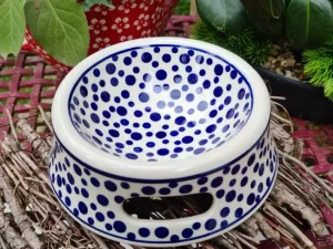 Futternapf für Hund + Katze, Ø18 cm,6 cm, Crazy Dots, BSN A-0344^Bunzlauer Keramik Best