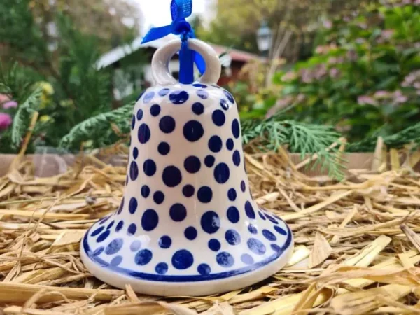 Glocke gross, 11 cm, Crazy Dots, BSN A-0283^Bunzlauer Keramik New