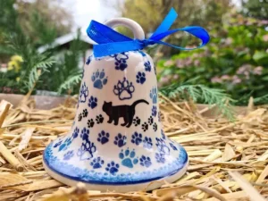 Glocke gross, 11 cm, Katze, BSN  A-0024^Bunzlauer Keramik Hot
