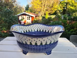 Große Schale ca. 30 x 12 cm, Unikat winterlich Unikat 57^Bunzlauer Keramik Clearance