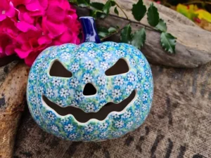 Halloween Kürbis Lampe, 17 x 14 cm, Smile^Bunzlauer Keramik Clearance