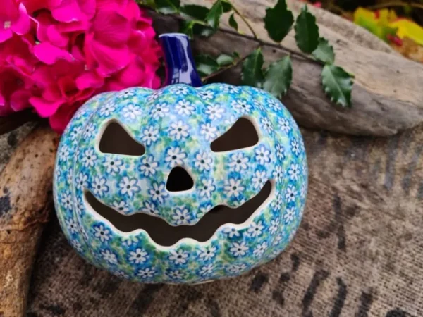 Halloween Kürbis Lampe, 17 x 14 cm, Smile^Bunzlauer Keramik Clearance