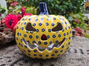 Halloween Kürbis Lampe, 17 x 14 cm, Tradition 20^Bunzlauer Keramik Clearance