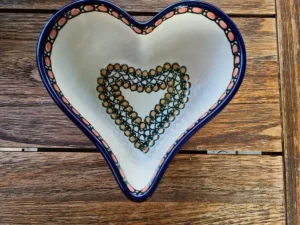 Herzbackform, 15,5 x 15 cm, Höhe ca. 8 cm, Unikat 1, BSN m-886^Bunzlauer Keramik Clearance