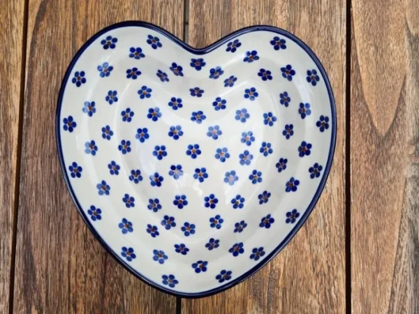Herzbackform, 21 x 18 cm, Höhe ca. 6 cm, Tradition 3 - BSN 7379^Bunzlauer Keramik Outlet