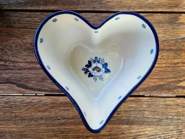 Herzbackform, 15x15 cm,8 cm, Lady^Bunzlauer Keramik Online
