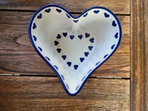 Herzbackform, 15x15 cm,8 cm, Schatzsuche, BSN A-1102^Bunzlauer Keramik Online