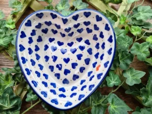 Herzbackform, 15x14 cm,4 cm, White Valentine, BSN R-080^Bunzlauer Keramik Hot
