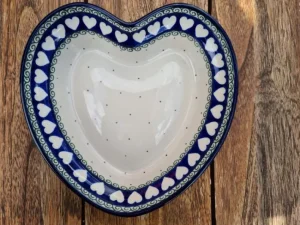 Herzbackform, 21x18 cm,6 cm, White Valentine, BSN R-099^Bunzlauer Keramik Clearance