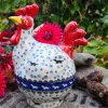 Huhn ca. 22 x 13 x 17 cm,Dackel^Bunzlauer Keramik Hot