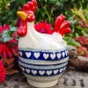Huhn ca. 22 x 13 x 17 cm,White Valentine^Bunzlauer Keramik Online