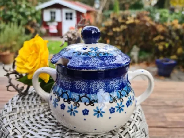 Kandisdose, Vol. 0,3 l, 11 cm, Fleur Delicate, BSN J-2006^Bunzlauer Keramik Hot