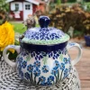 Kandisdose, Vol. 0,3 l, 11 cm, Forget me not, BSN J-2007^Bunzlauer Keramik Online